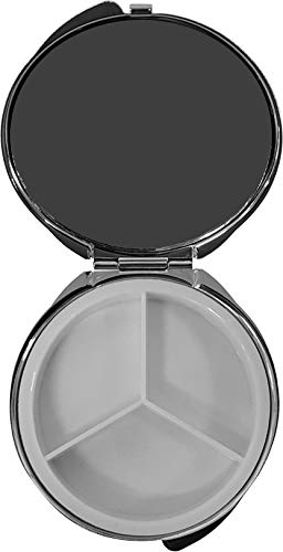 metALUm Pillendose mit Spiegel rund Metall 3 Fächer FLAGGE SAUDI ARABIEN #0111