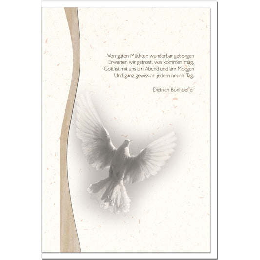 Beileidskarte IN GOTTES HAND - Taube - metALUm #01407