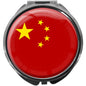 metALUm Pillendose mit Spiegel rund Metall 3 Fächer FLAGGE CHINA #0041