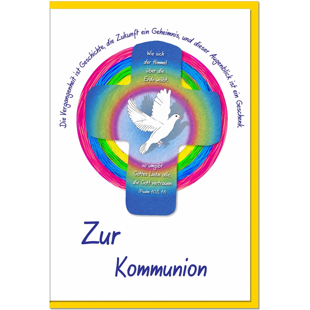 metALUm Karte zur Kommunion TAUBE - 1011015S