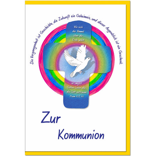 metALUm Karte zur Kommunion TAUBE - 1011015S