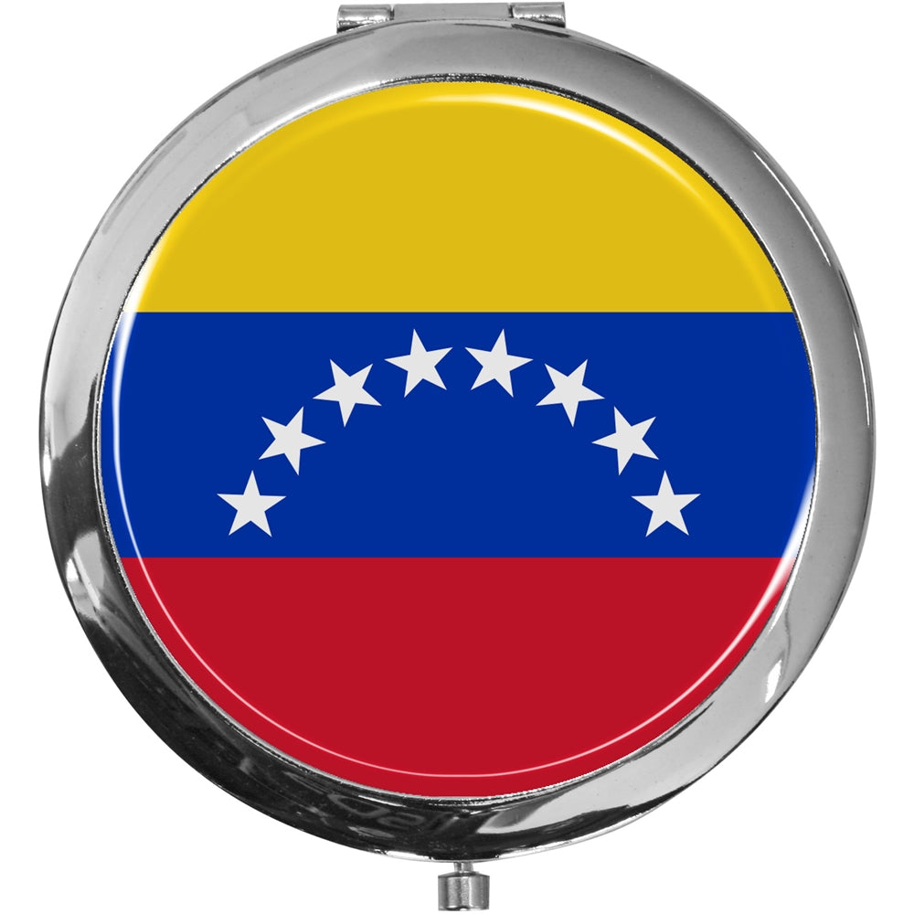 metALUm Taschenspiegel FLAGGE VENEZUELA mit 2 - facher Vergrößerung #77179B