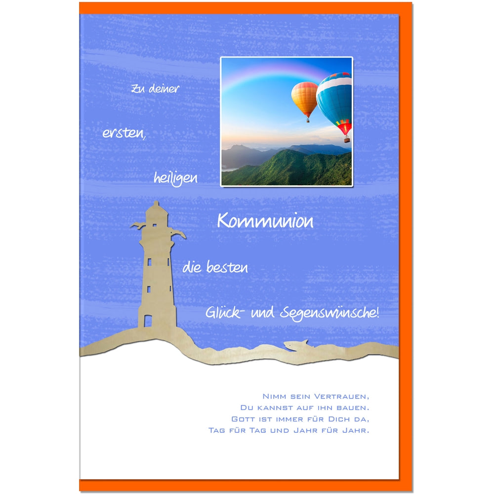 metALUm Karte zur Kommunion BALLONS - 1211006S