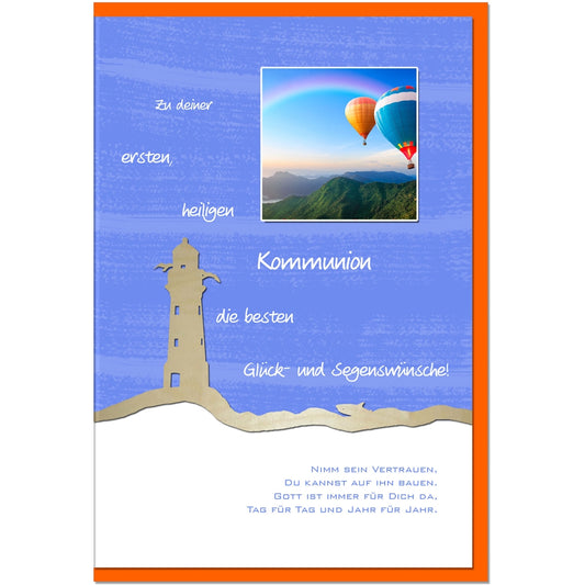 metALUm Karte zur Kommunion BALLONS - 1211006S
