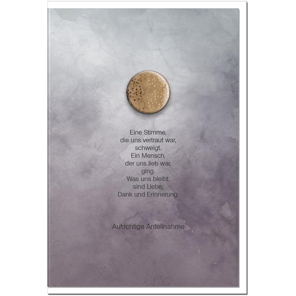 Trauerkarte ABSCHIED - Hoffnung - metALUm # 1001146