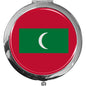 metALUm Taschenspiegel FLAGGE MALEDIVEN mit 2 - facher Vergrößerung #77209B
