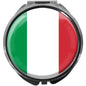 metALUm Pillendose mit Spiegel rund Metall 3 Fächer FLAGGE ITALIEN #0004