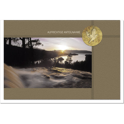 Trauerkarte Beileidskarte Kondolenzkarte Anteilnahme Weite See Sonnenuntergang