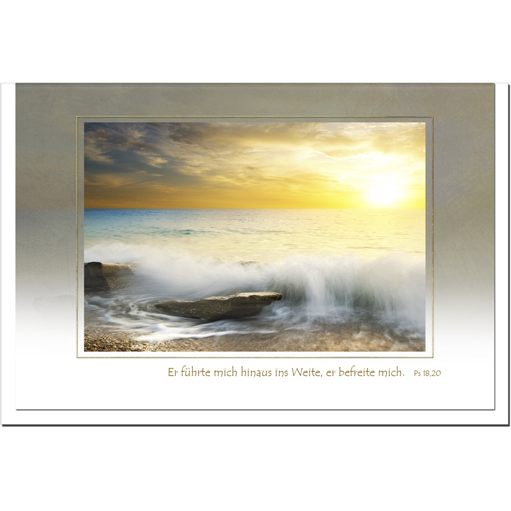 Trauerkarte ERLÖSUNG - Brandung - metALUm # 3300037