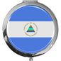 metALUm Taschenspiegel FLAGGE NICARAGUA mit 2 - facher Vergrößerung #77189B