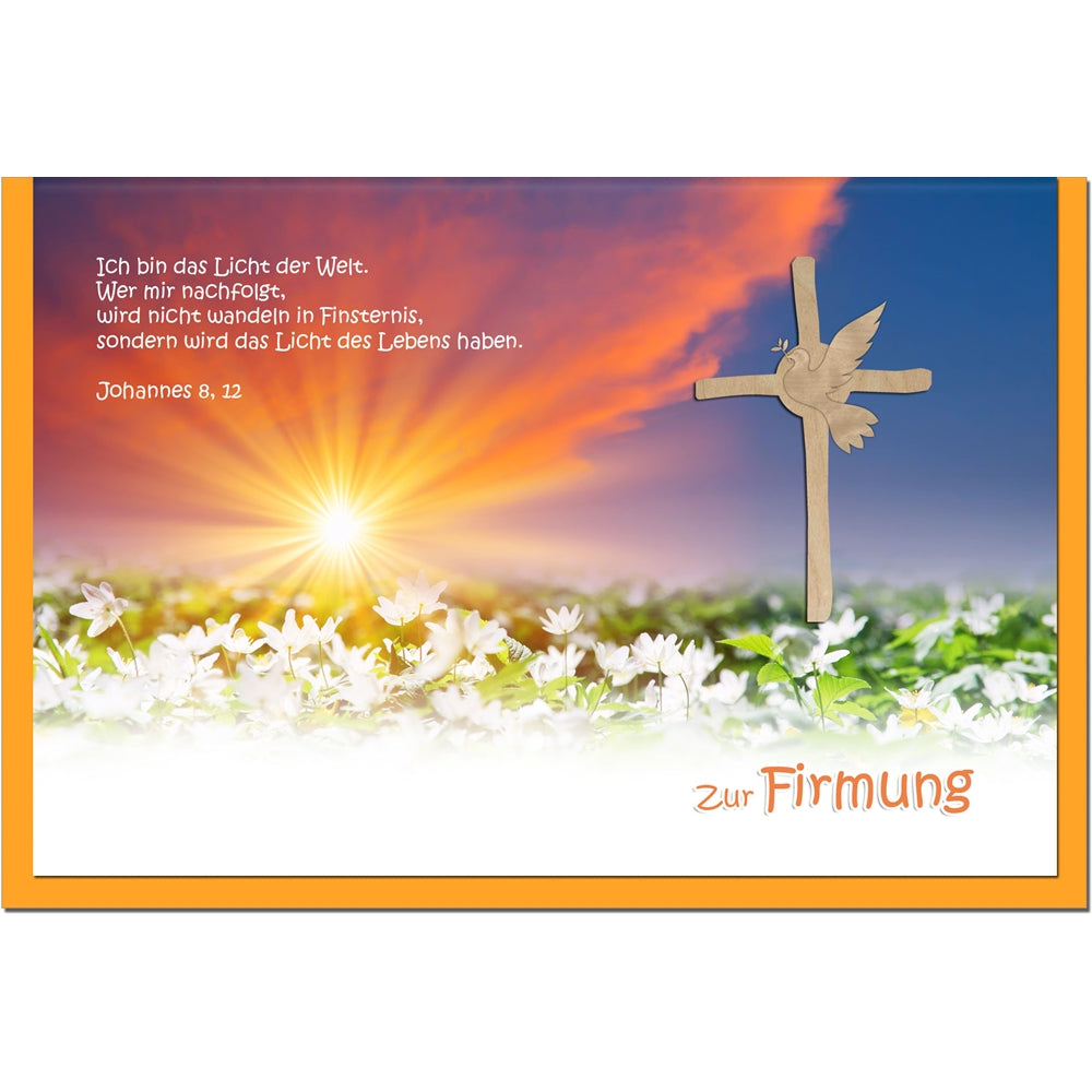 metALUm Karte zur Firmung BLUMENWIESE - 1212058F