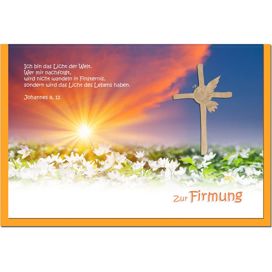 metALUm Karte zur Firmung BLUMENWIESE - 1212058F