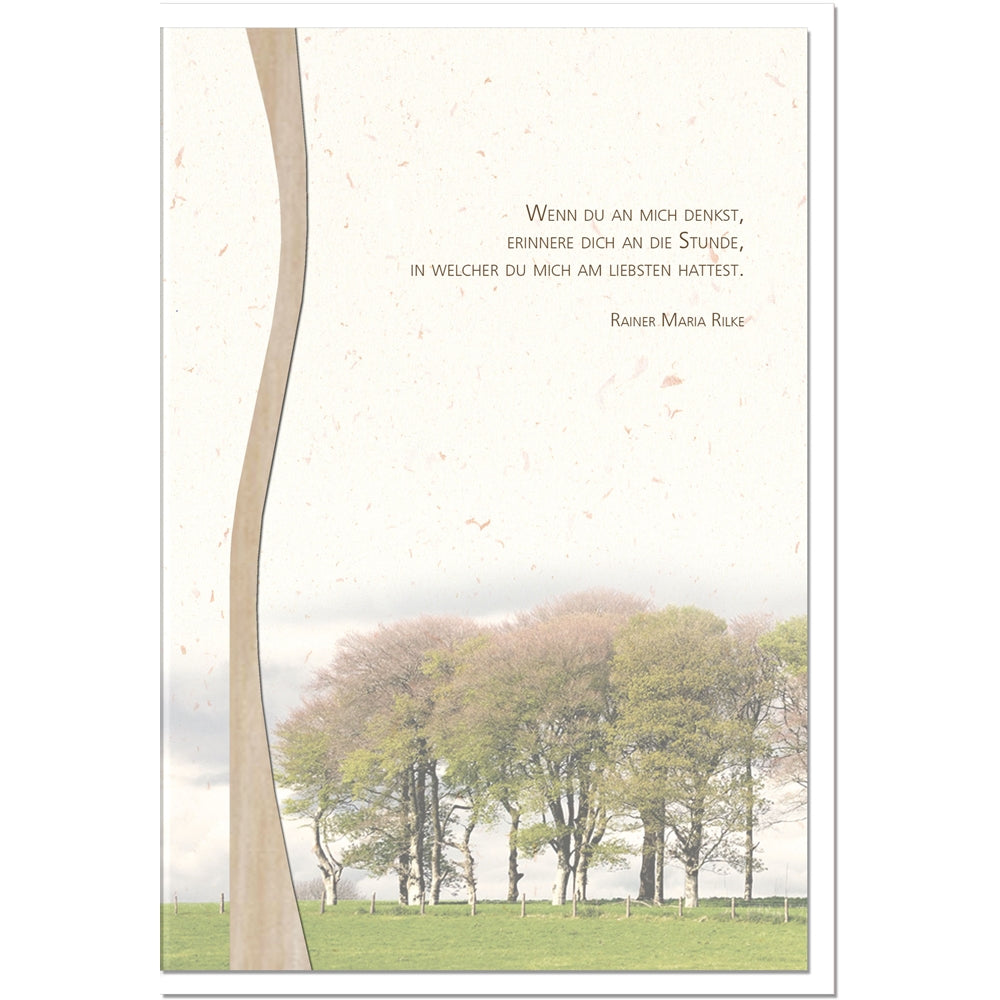 Trauerkarte ERINNERUNG - Bäume - metALUm #01402