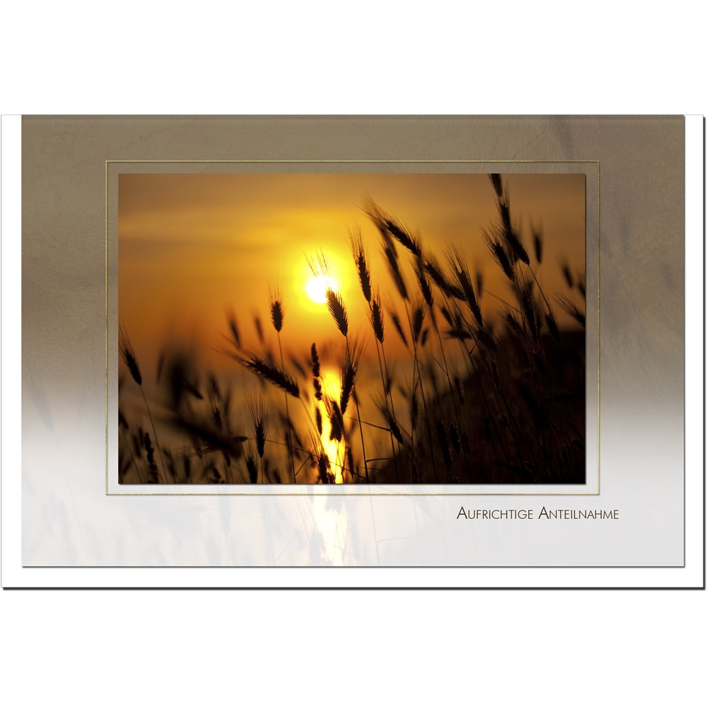 Trauerkarte ABSCHIED - Sonnenuntergang - metALUm # 3300027