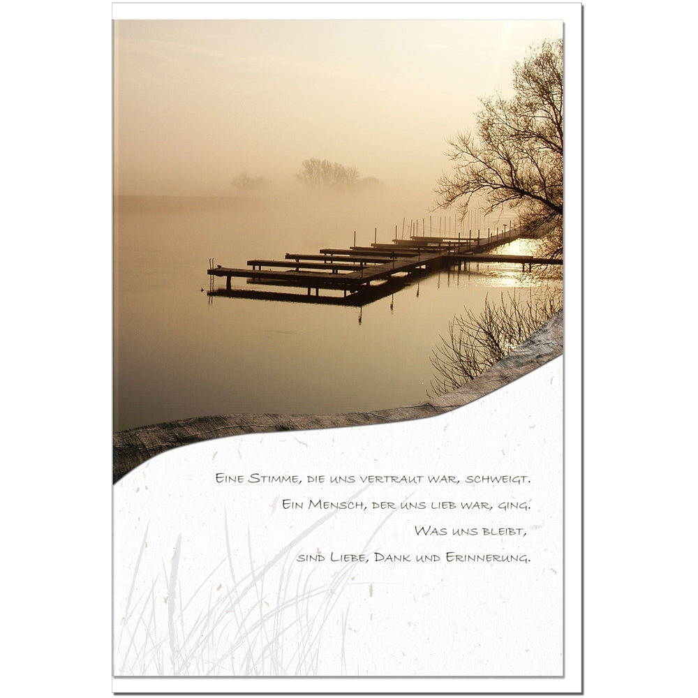 Trauerkarte ERINNERUNG - Steg - metALUm # 3300016