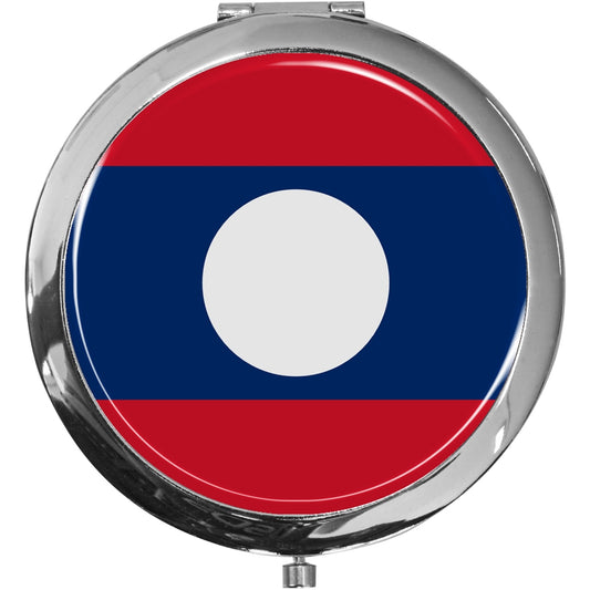 metALUm Taschenspiegel FLAGGE LAOS mit 2 - facher Vergrößerung #77207B