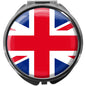 metALUm Pillendose mit Spiegel rund Metall 3 Fächer FLAGGE GROßBRITANNIEN #0002