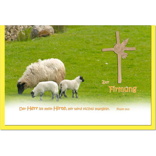 metALUm Karte zur Firmung SCHAFE - 1212056F