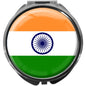 metALUm Pillendose mit Spiegel rund Metall 3 Fächer FLAGGE INDIEN #0075