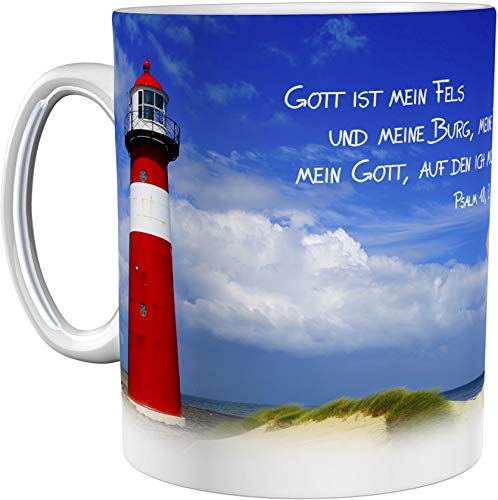 metALUm Kaffeetasse Leuchtturm Christlich # 3300100163