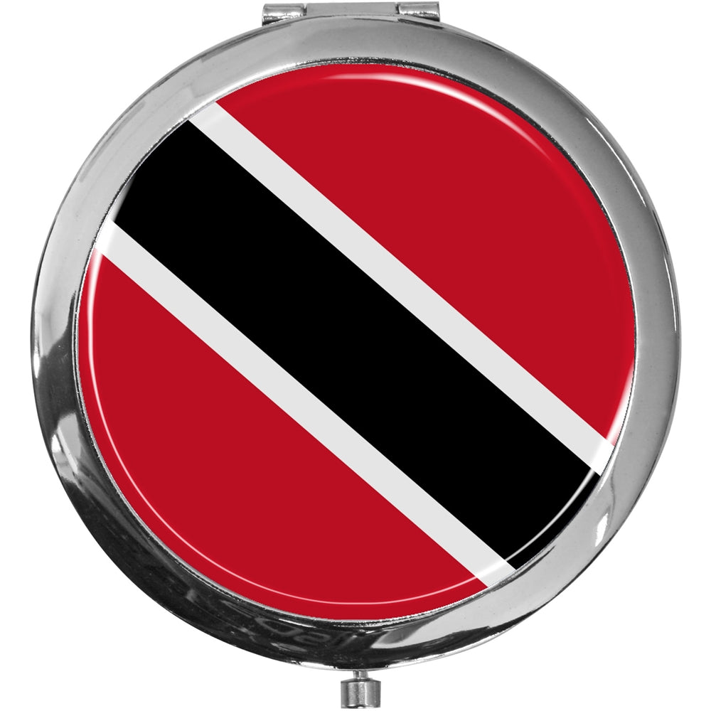 metALUm Taschenspiegel FLAGGE TRINIDAD UND TOBAGO mit 2 - facher Vergrößerung #77188B