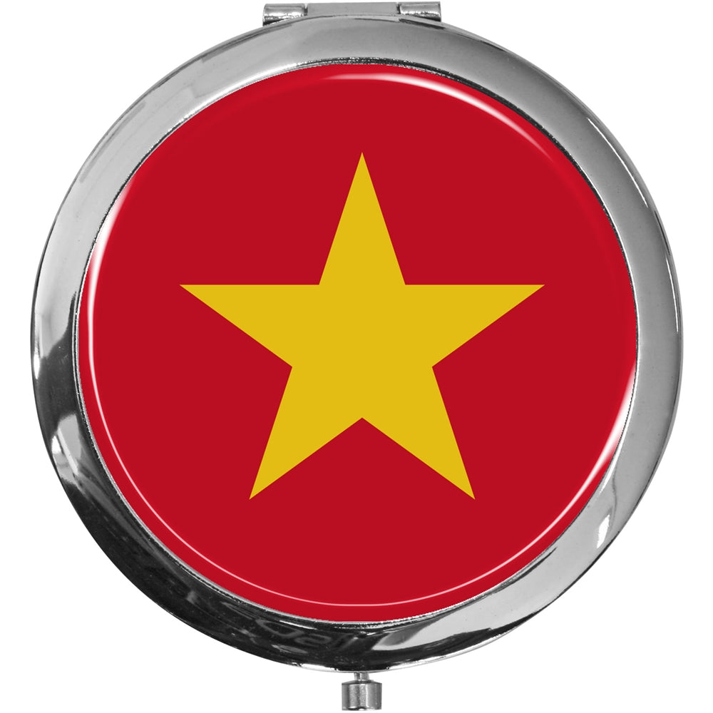 metALUm Taschenspiegel FLAGGE VIETNAM mit 2 - facher Vergrößerung #77206B