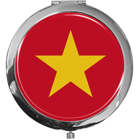 metALUm Taschenspiegel FLAGGE VIETNAM mit 2 - facher Vergrößerung #77206B