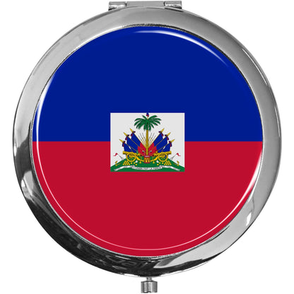 metALUm Taschenspiegel FLAGGE HAITI mit 2 - facher Vergrößerung #77196B