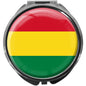 metALUm Pillendose mit Spiegel rund Metall 3 Fächer FLAGGE BOLIVIEN #0083