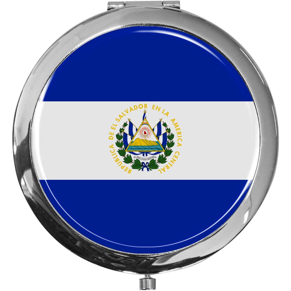 metALUm Taschenspiegel FLAGGE EL SALVADOR mit 2 - facher Vergrößerung #77191B