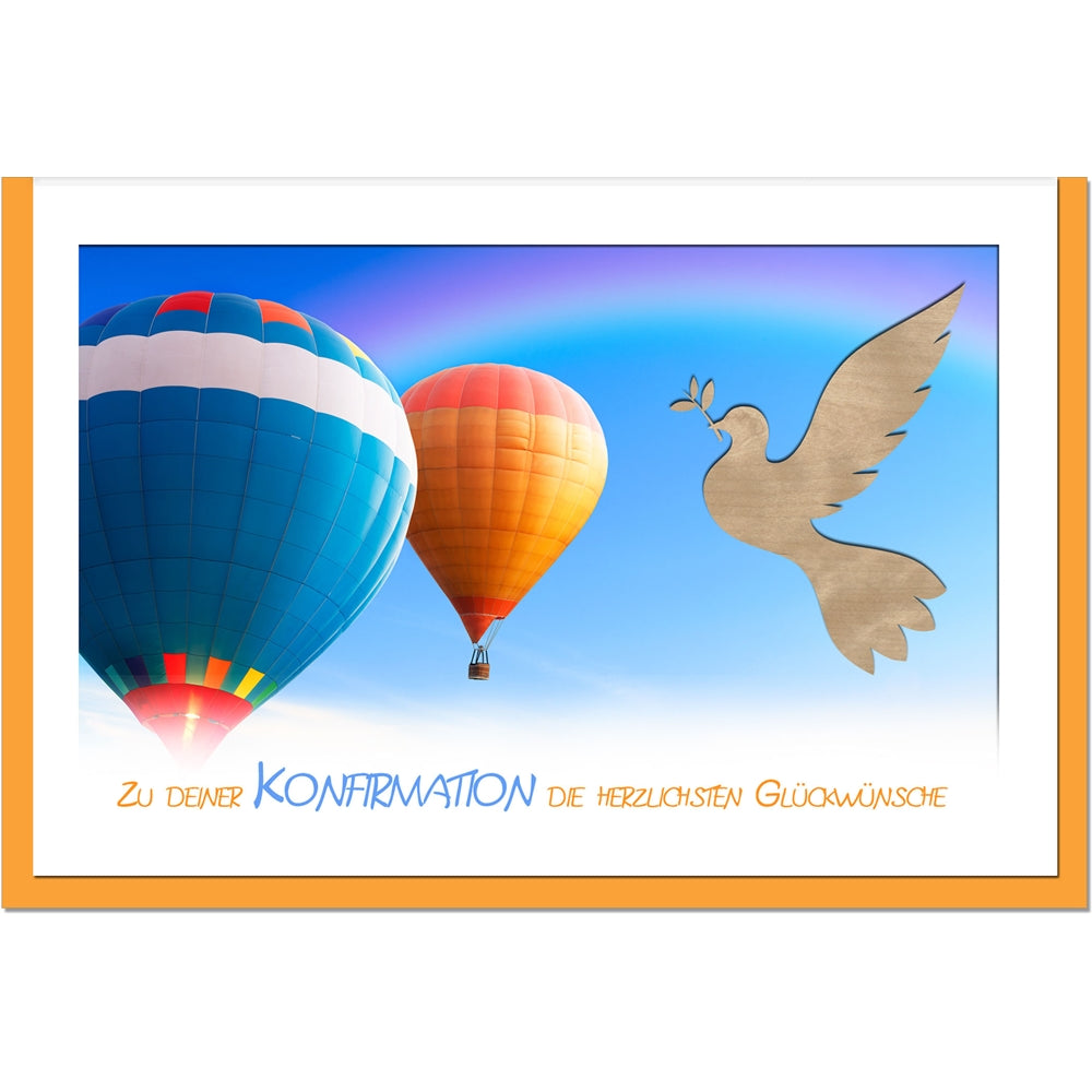 Grußkarten XXL/Heißluftballons/Konfirmation