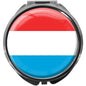 metALUm Pillendose mit Spiegel rund Metall 3 Fächer FLAGGE LUXEMBURG #0060
