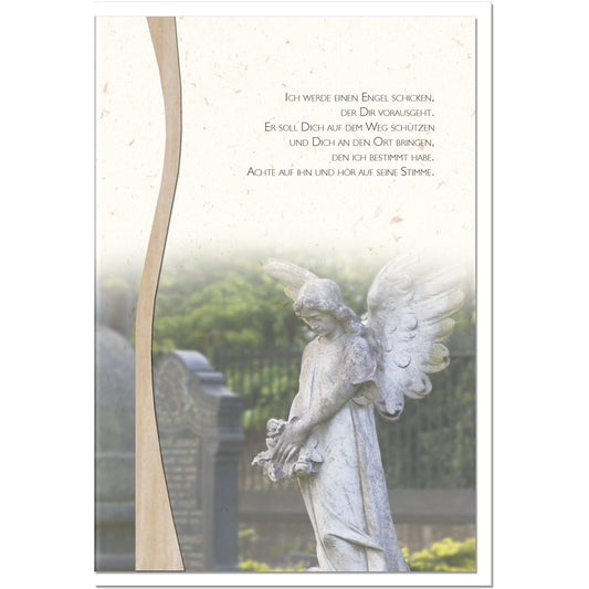 Beileidskarte IN GOTTES HAND - Dein Engel - metALUm #01418
