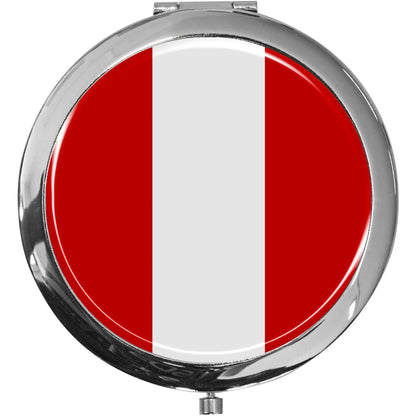 metALUm Taschenspiegel FLAGGE PERU mit 2 - facher Vergrößerung #77181B