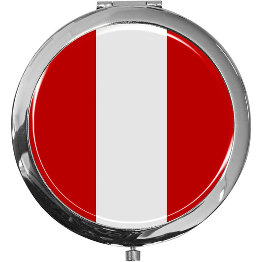 metALUm Taschenspiegel FLAGGE PERU mit 2 - facher Vergrößerung #77181B