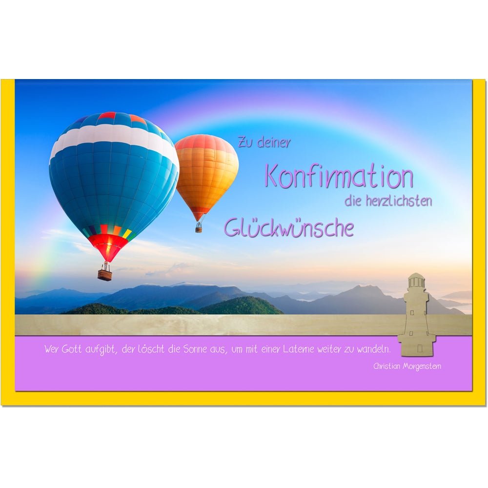 metALUm Karte zur Konfirmation BALLONS - 1212011S