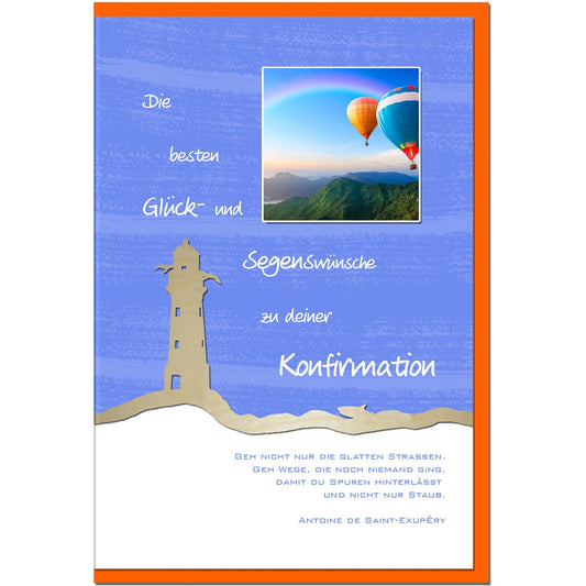 metALUm Karte zur Konfirmation BALLONS - 1212006S