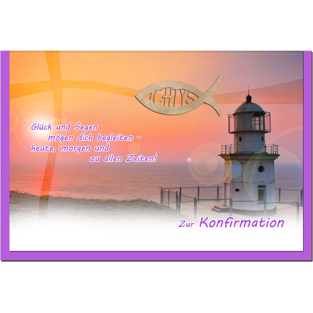 metALUm Karte zur Konfirmation LEUCHTTURM - 1212053