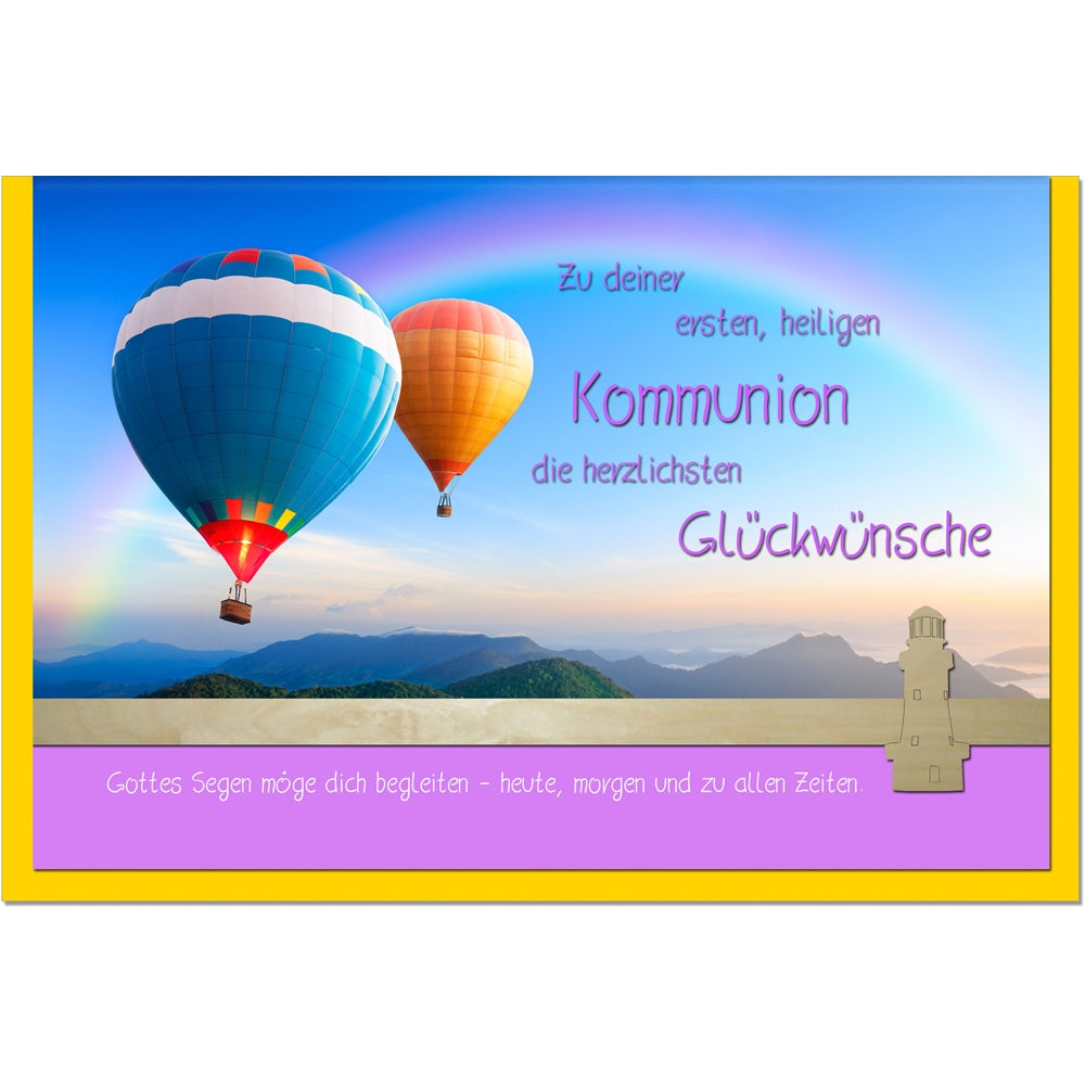 metALUm Karte zur Kommunion BALLONS - 1211011S