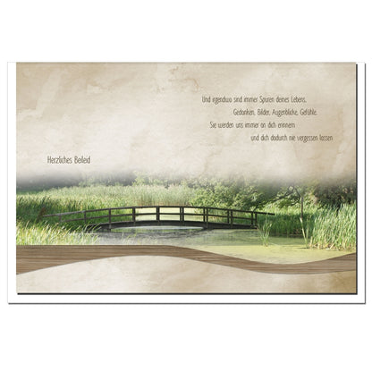 Trauerkarte ERINNERUNG - Brücke - metALUm # 1201095
