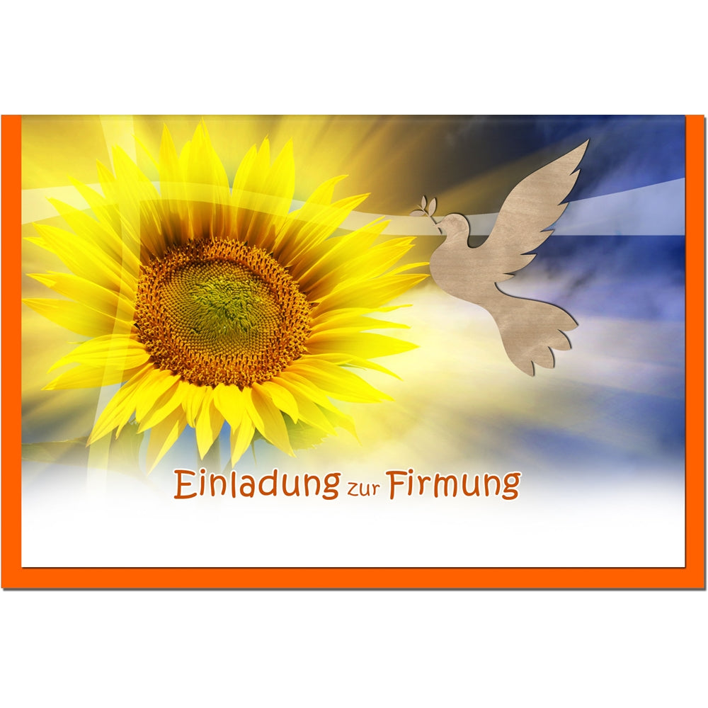 metALUm Einladungskarten im Set FIRMUNG - Sonnenblume