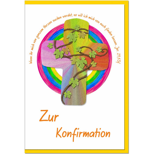 metALUm Karte zur Konfirmation WEINSTOCK - 1012017S