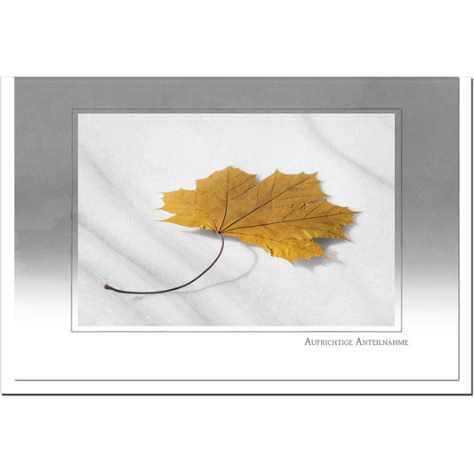 Trauerkarte ABSCHIED - Blatt - metALUm # 3300034