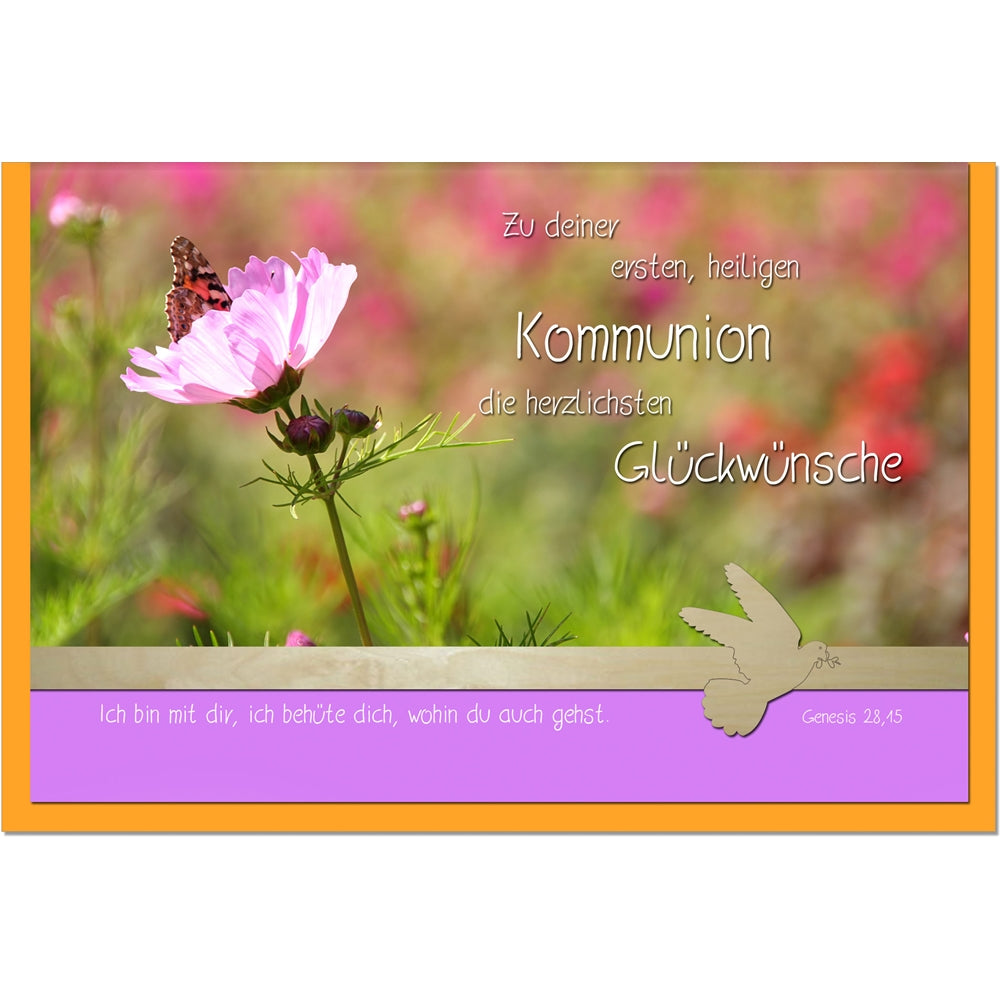 metALUm Karte zur Kommunion MOHN - 1211008S