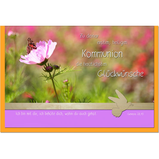 metALUm Karte zur Kommunion MOHN - 1211008S