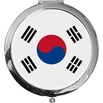 metALUm Taschenspiegel FLAGGE SÜDKOREA mit 2 - facher Vergrößerung #77200B