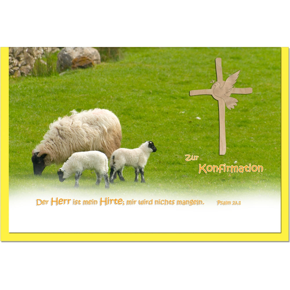 metALUm Karte zur Konfirmation SCHAFE - 1212056