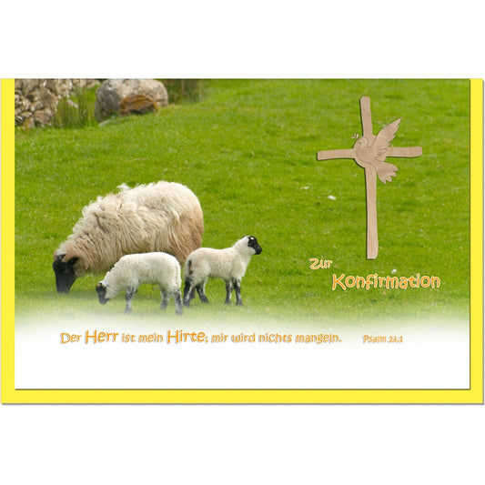 metALUm Karte zur Konfirmation SCHAFE - 1212056