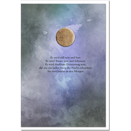 Trauerkarte GEDENKEN - Hoffnung - metALUm # 1001151
