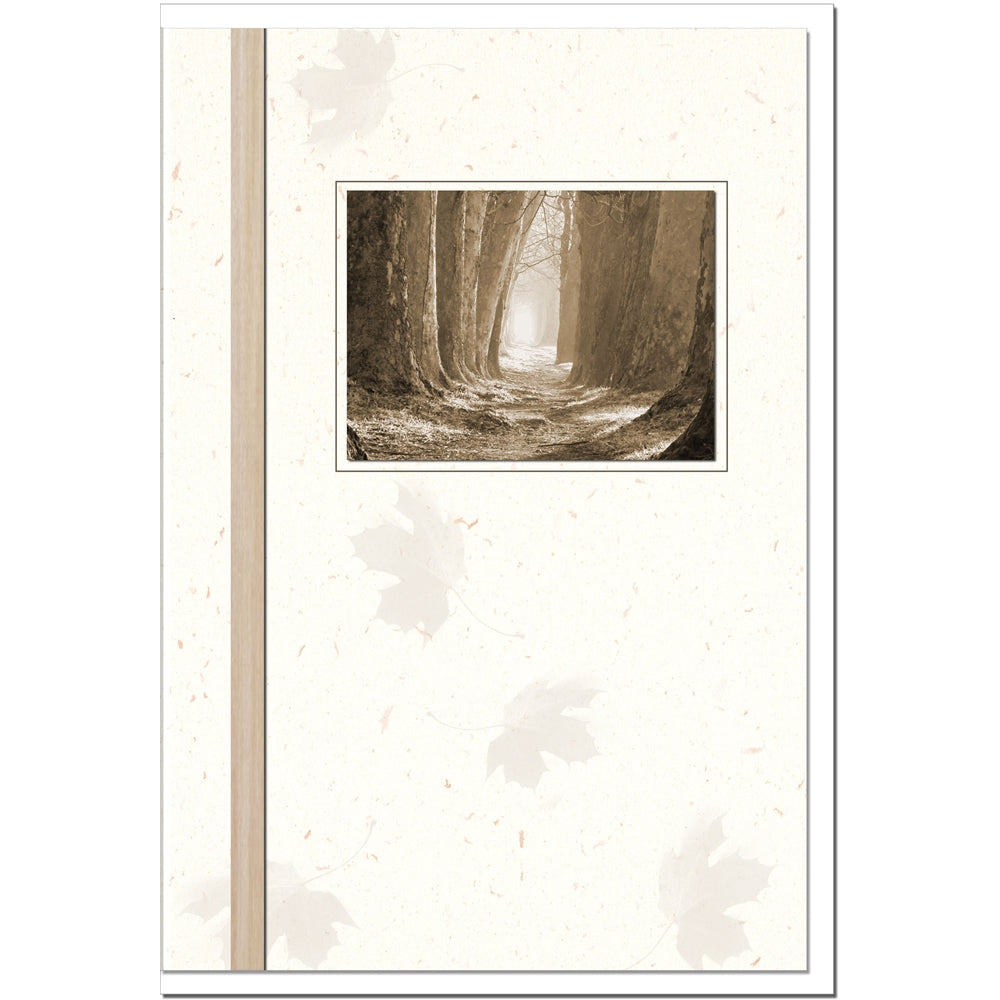 Trauerkarte ABSCHIED - Waldweg - metALUm #01533